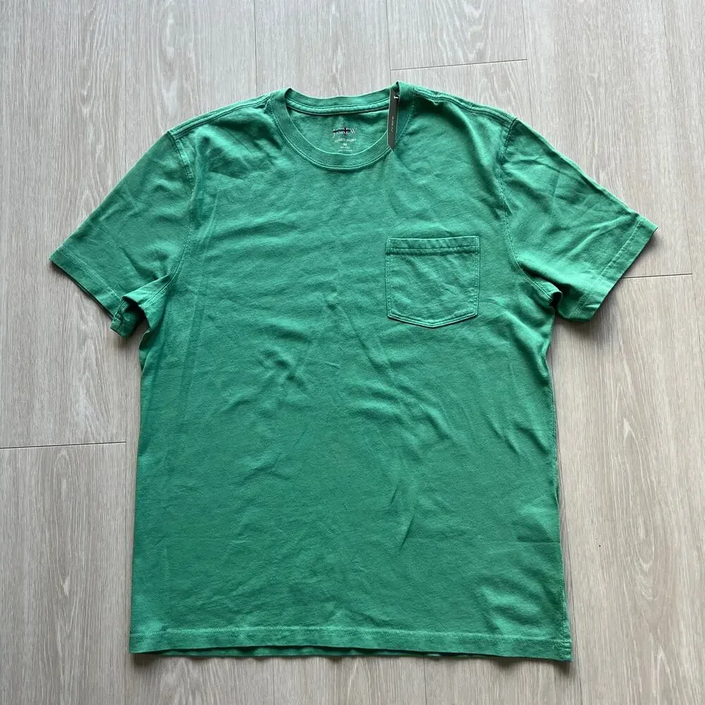 Mens Vintage Jersey Relaxed Tee Medium Relaxed Green Flaw